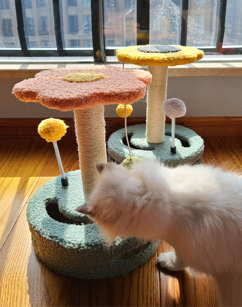 Bloom Cat Scratch Tower – Sisal Climbing & Play | J + C Pet Co