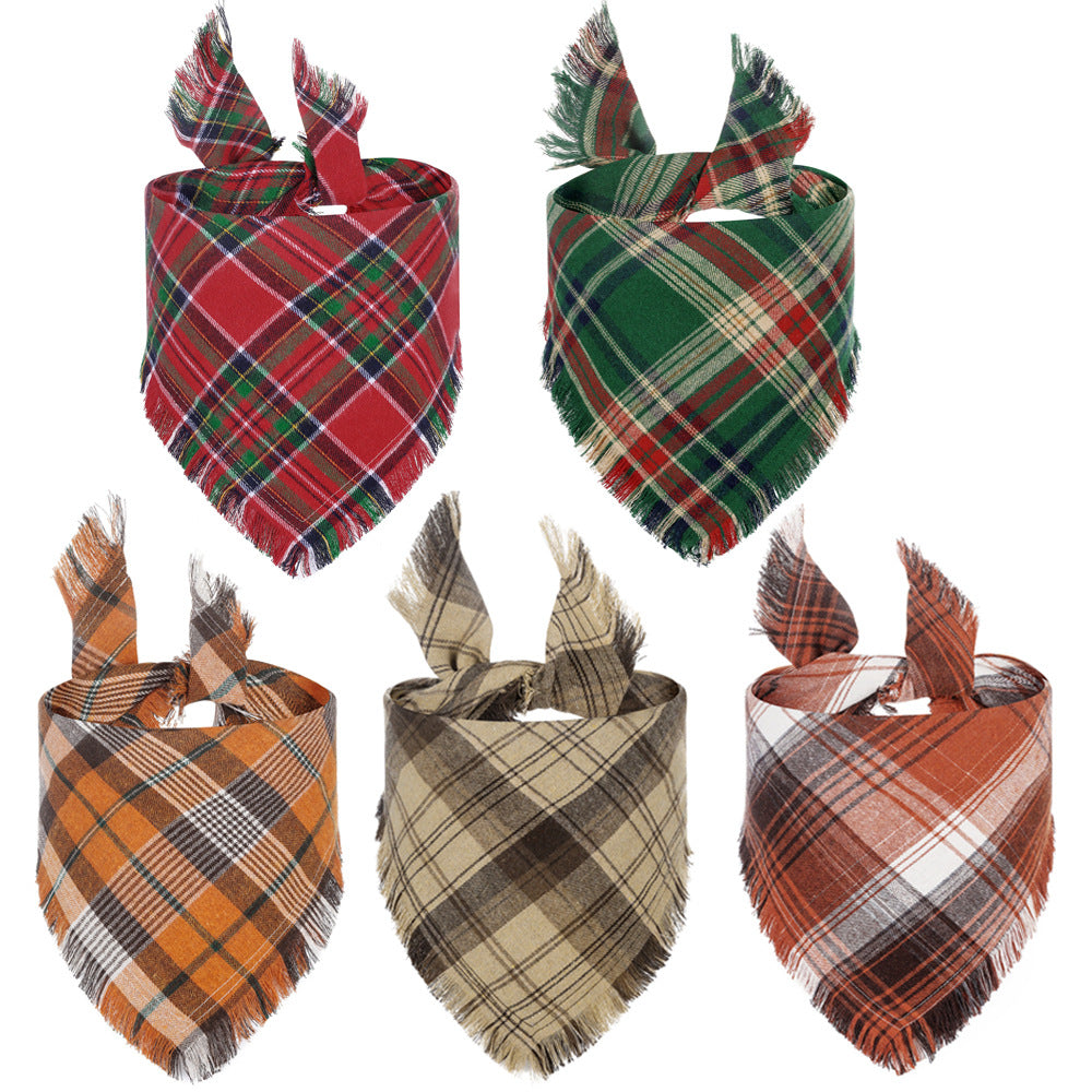 Modern Fall Plaid Dog Bandana – Autumn Collection | J + C Pet Co.