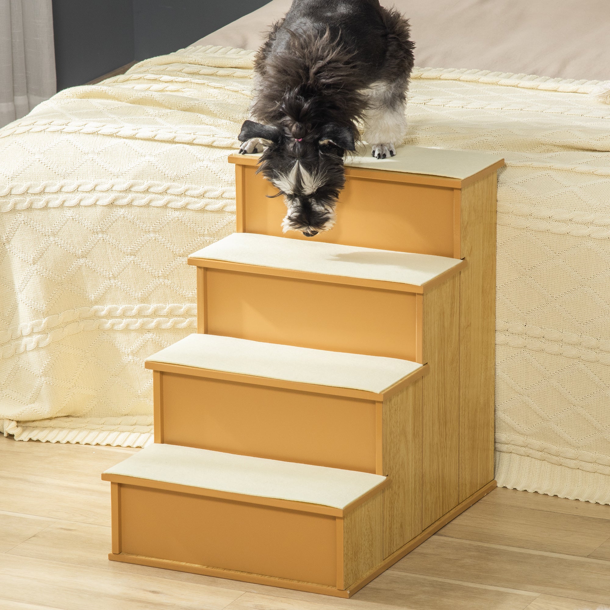 Wooden Pet Stairs – Cushioned Steps | J + C Pet Co