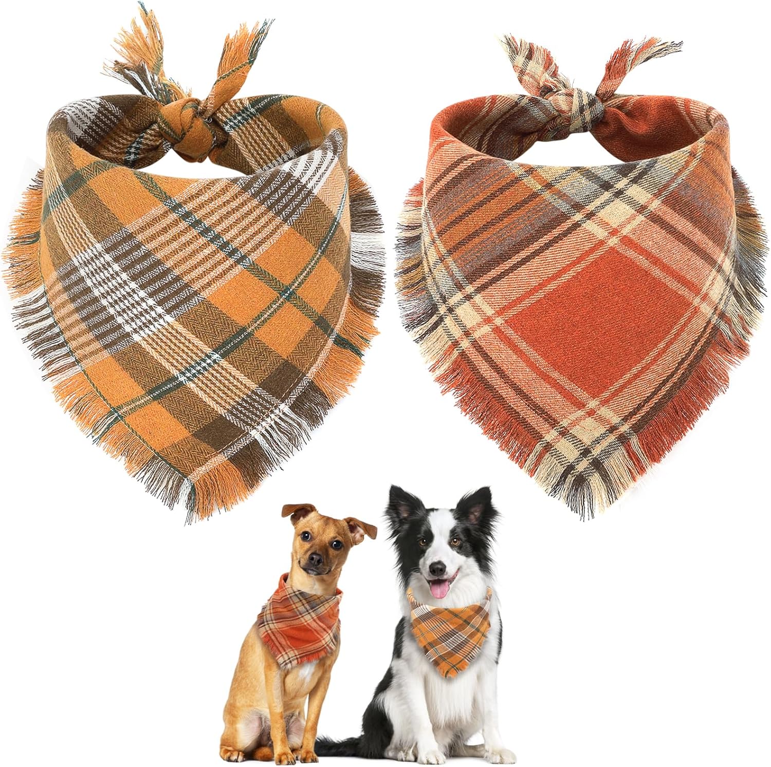Modern Fall Plaid Dog Bandana – Autumn Collection | J + C Pet Co.