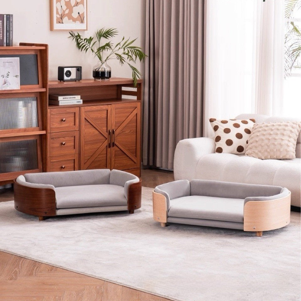 Elevated Wooden Cat Bed – Modern Comfort | J + C Pet Co.