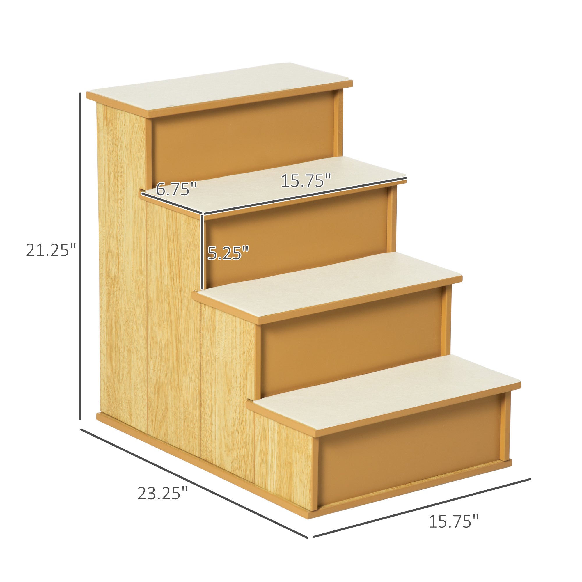 Wooden Pet Stairs – Cushioned Steps | J + C Pet Co
