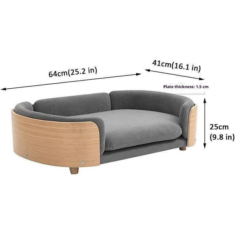 Elevated Wooden Cat Bed – Modern Comfort | J + C Pet Co.