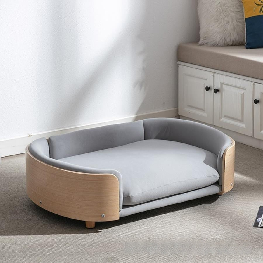 Elevated Wooden Cat Bed – Modern Comfort | J + C Pet Co.